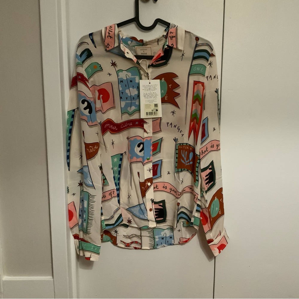 Sézane x Pangea Colorful Graphic Shirt